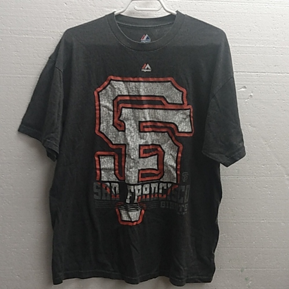 Majestic SAN FRANCISCO GIANTS Men's T-shirt Size XL Gray